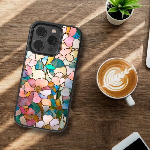 Floral iPhone 16 Case Galaxy S24 Case 16 Pro Max Case S23 Case iPhone 15 Case - Picture 1 of 5